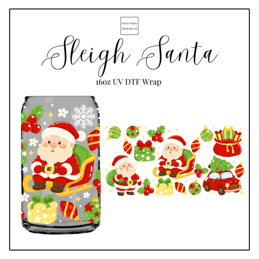Sleigh Santa 16oz UVDTF