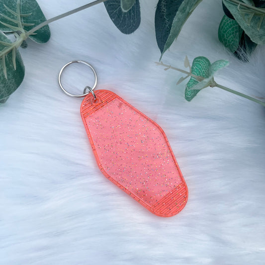 Glitter Amber Motel Keyring - No. 49