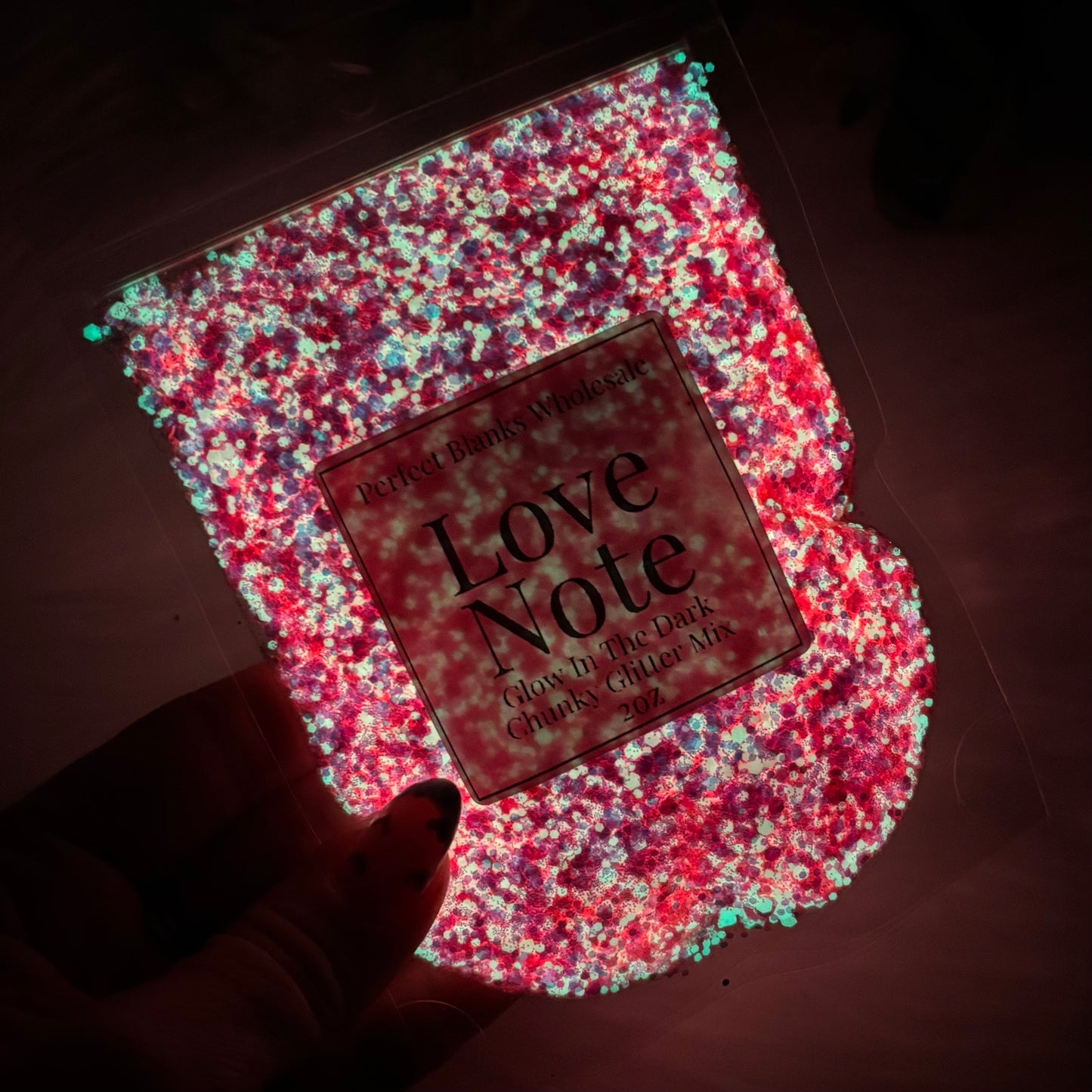 Love Note - Chunky Glow In The Dark Glitter