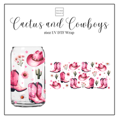 Cactus and Cowboys 16oz UVDTF