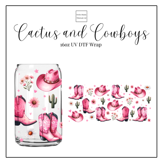 Cactus and Cowboys 16oz UVDTF