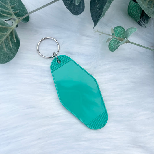 Turquoise Motel Keyring - No. 23