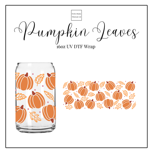 Pumpkin Leaves 16oz UV DTF