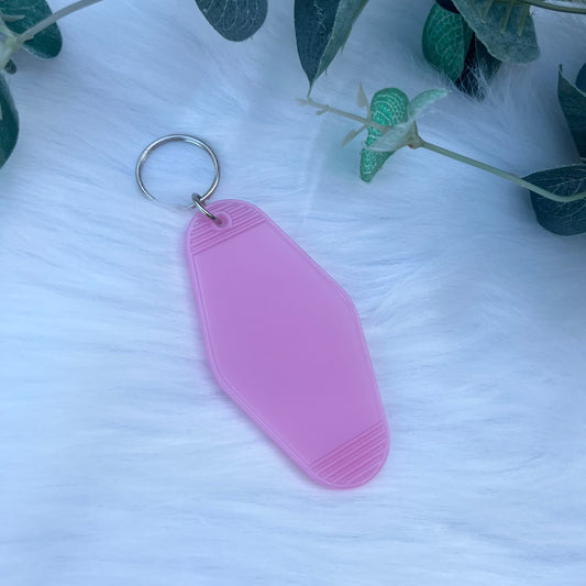 Frosted Pink Motel Keyring - No. 34