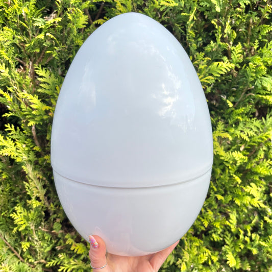 White Large Fillable Easter Eggs - 30cm