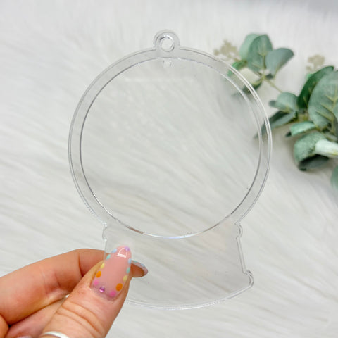 Snowglobe Acrylic Snowglobe Christmas Decoration - Clear