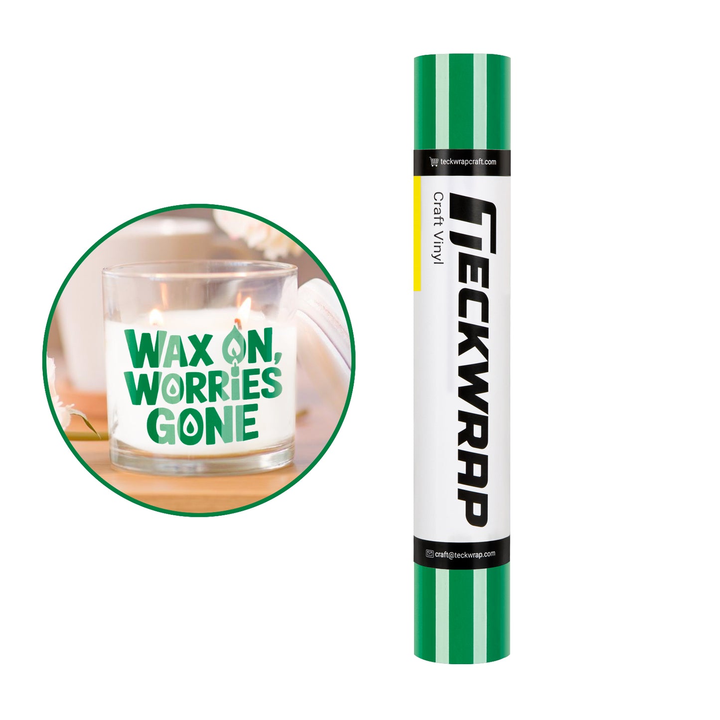 Teckwrap 001G Grass Green Craft Vinyl (Glossy)