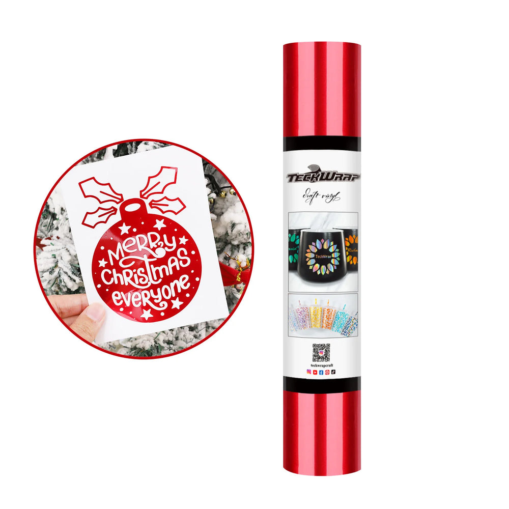Teckwrap Metallic Satin Glossy Red Chrome Adhesive Vinyl
