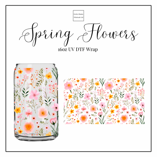 Spring Flowers 16oz UVDTF