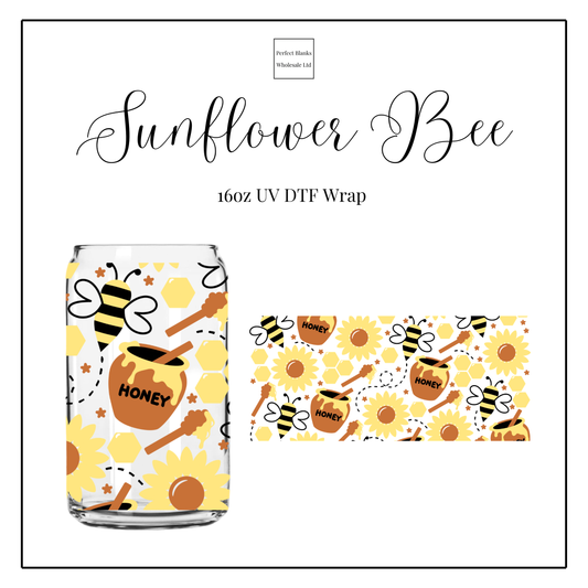Sunflower Bee 16oz UVDTF