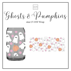 Ghosts & Pumpkins 16oz UVDTF