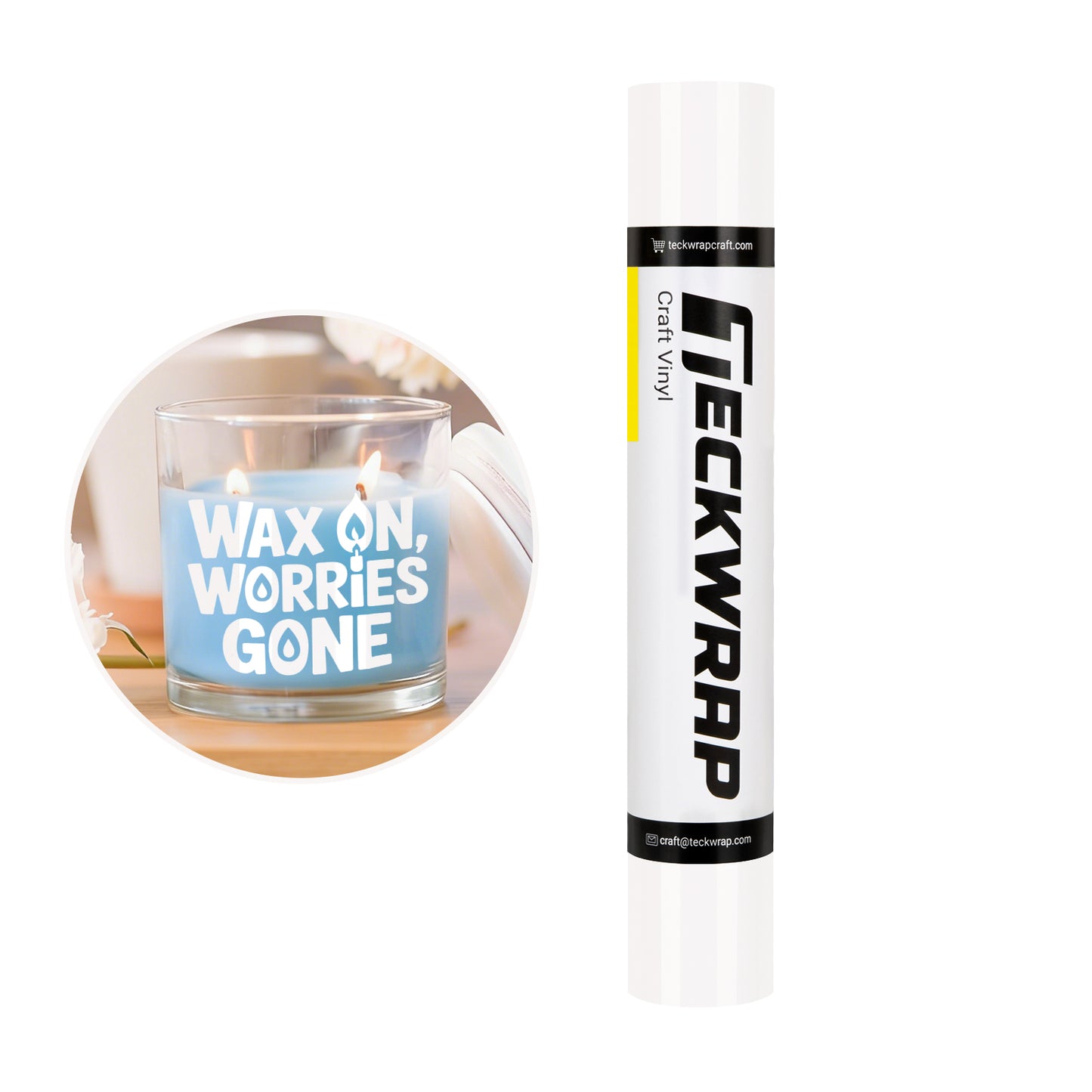 Teckwrap 001G Coconut White Craft Vinyl (Glossy)