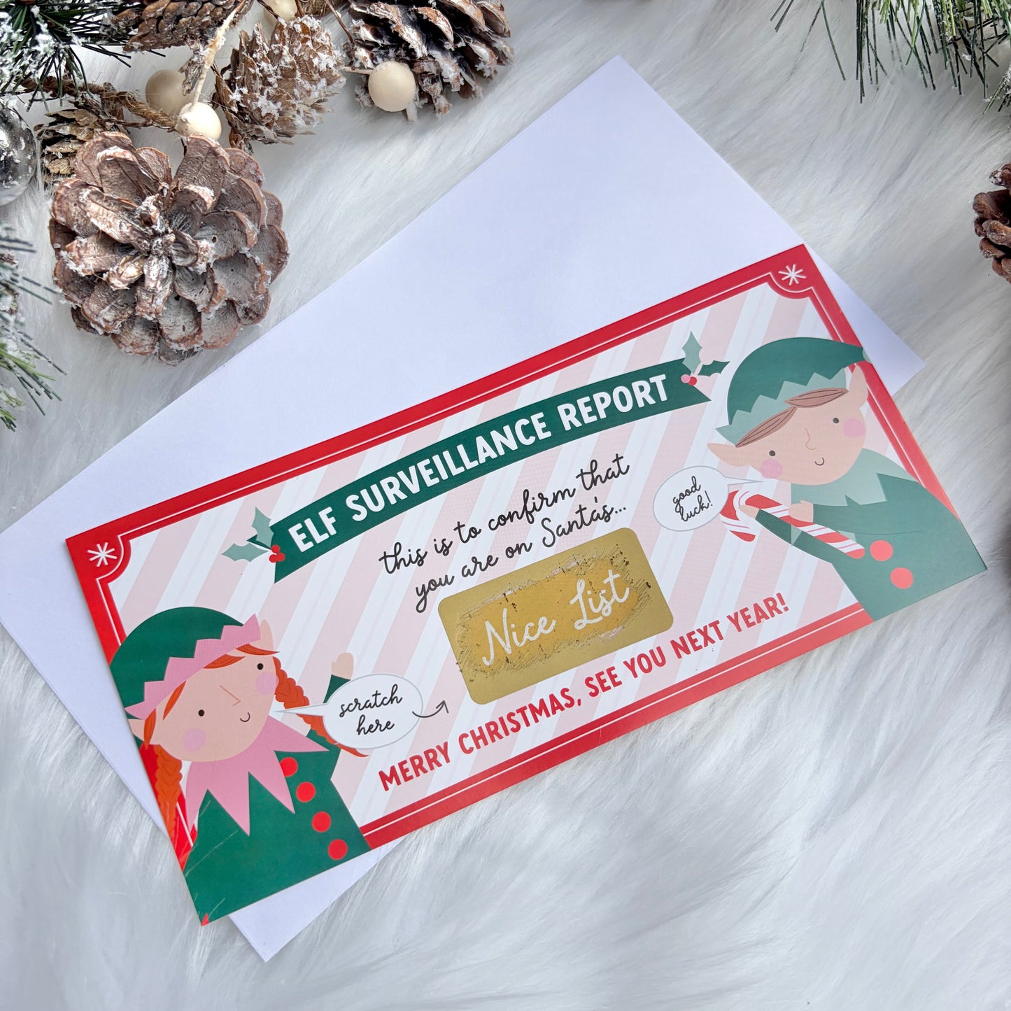 Elf Scratch Off Nice List Certificate