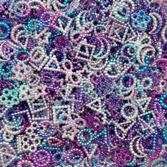 Purply Mixed Pearl Shapes - 1oz