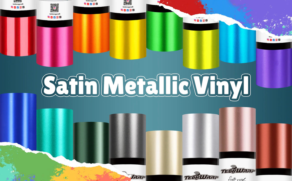 TeckWrap Emerald Green Metallic Satin Adhesive Vinyl