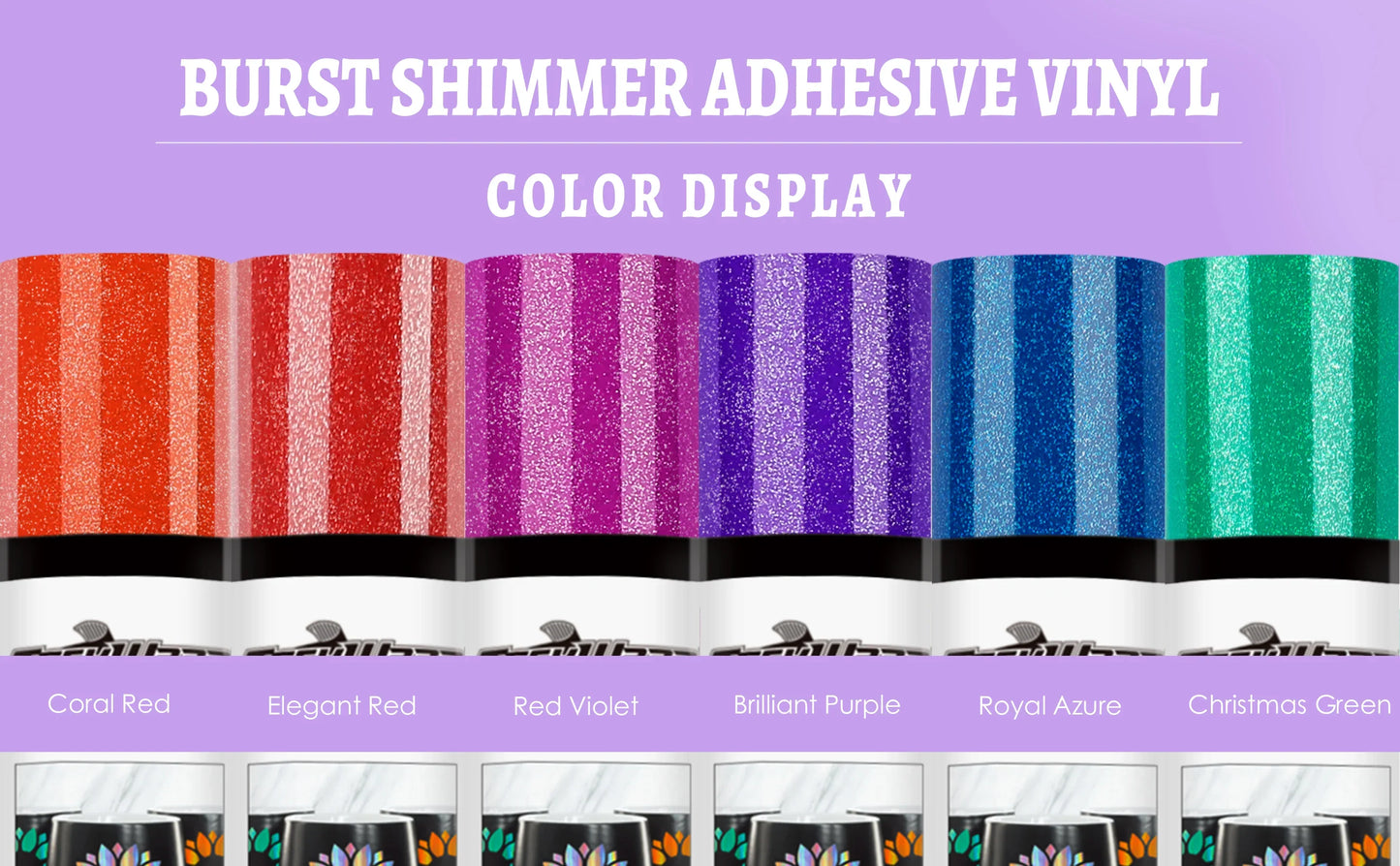 Teckwrap Red Violet Burst Shimmer Adhesive Vinyl - 5ft