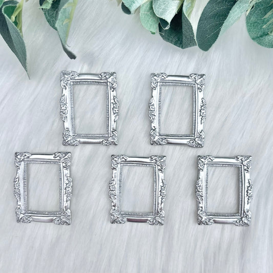 Silver Picture Frames - 5 Pack of Cabochons
