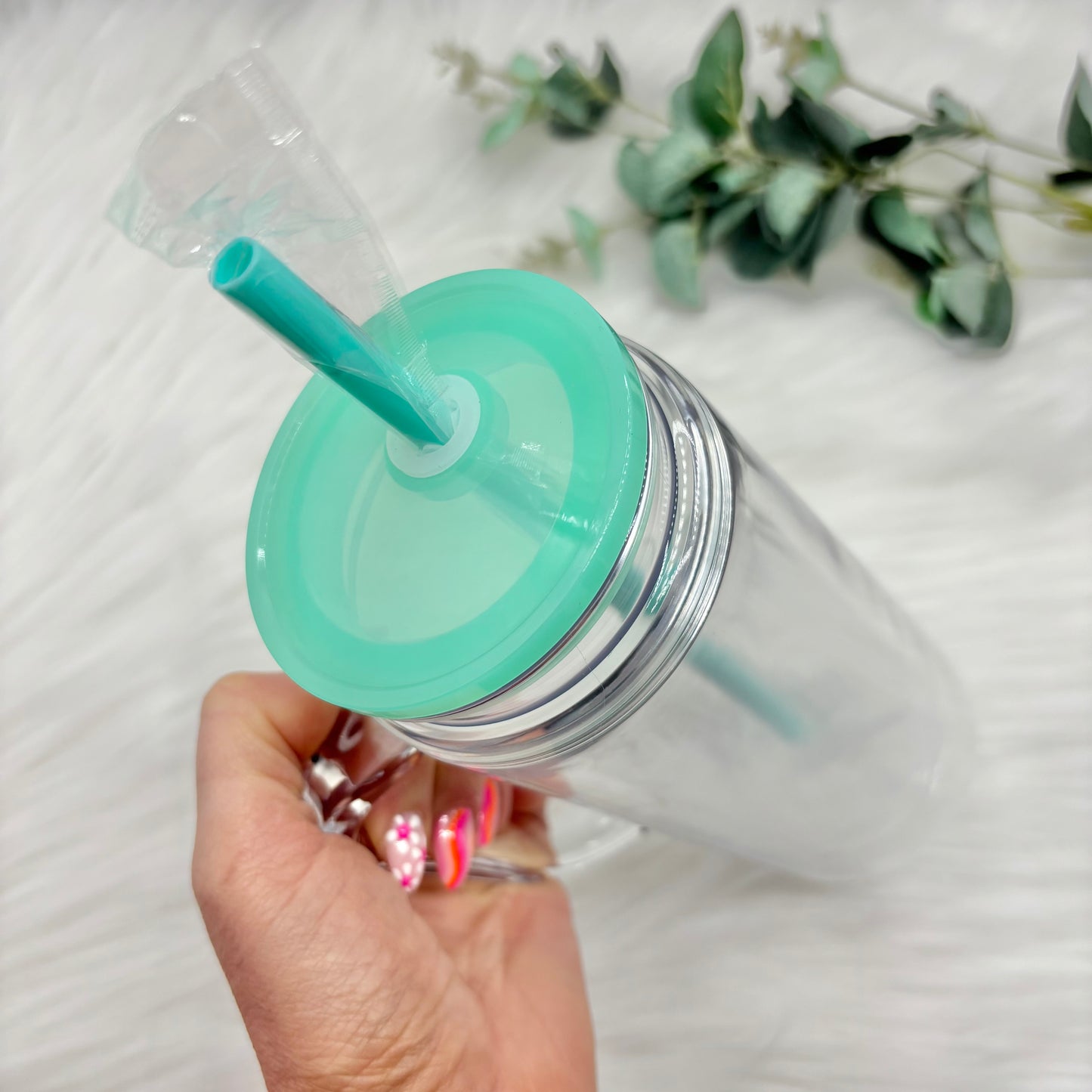 Acrylic Handled 16oz Snowglobe