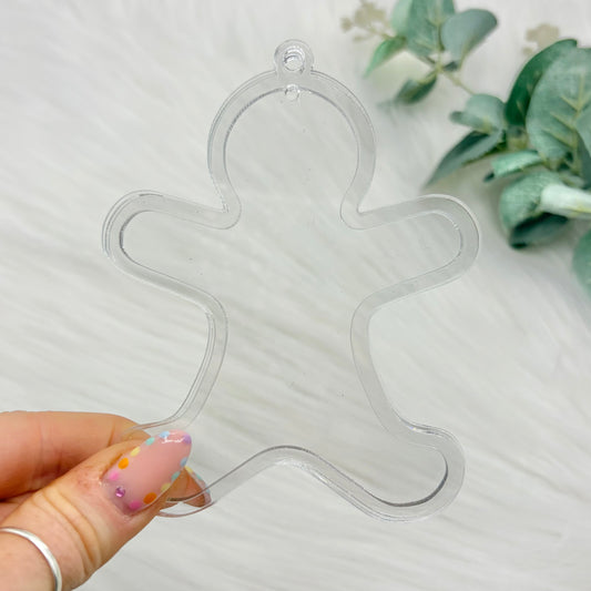 Gingerbread Man Acrylic Snowglobe Christmas Decoration