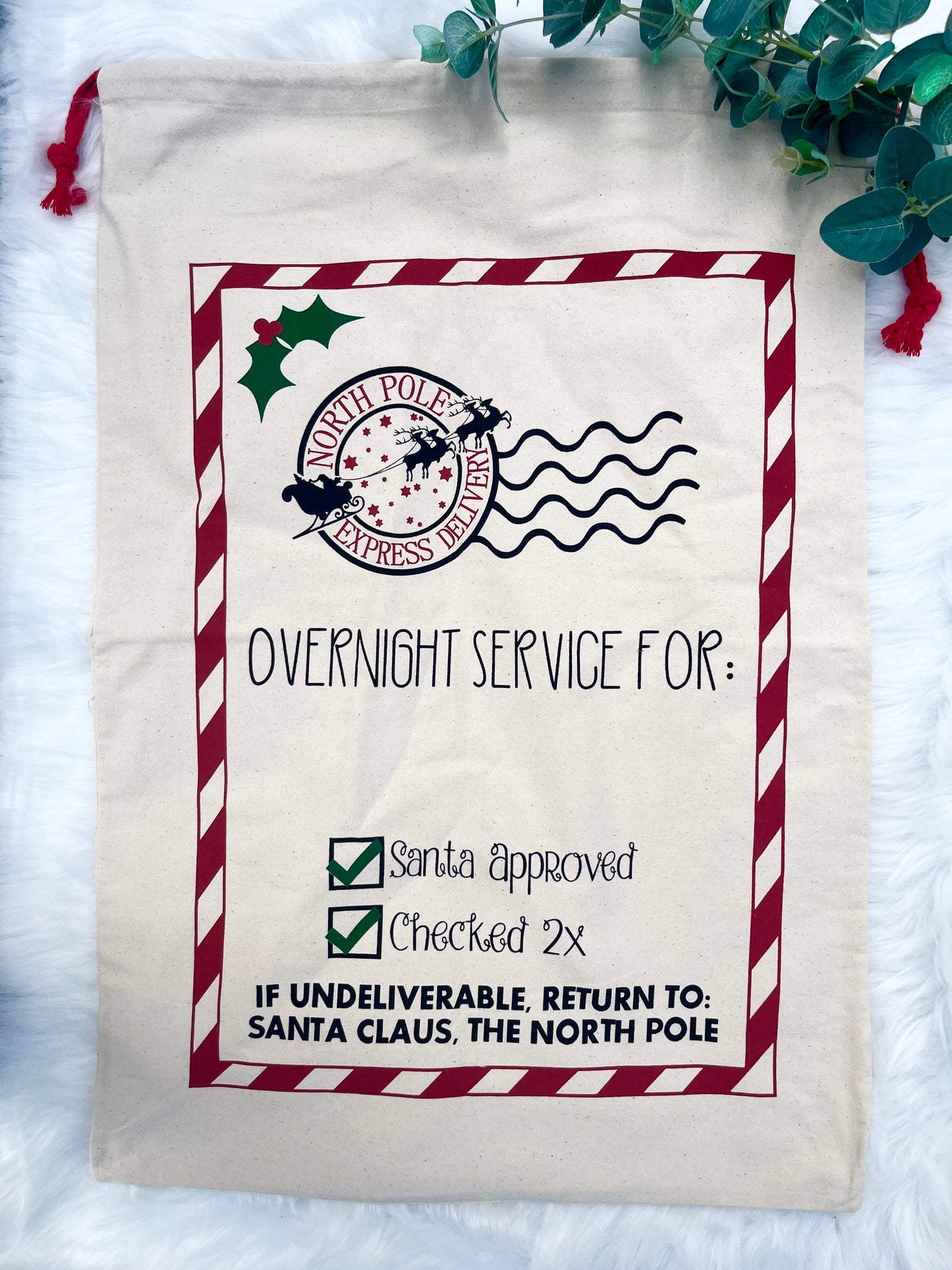 Christmas Sack - Overnight Service Delivery Style