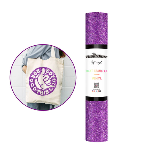 Teckwrap Glitter Purple HTV - 5ft