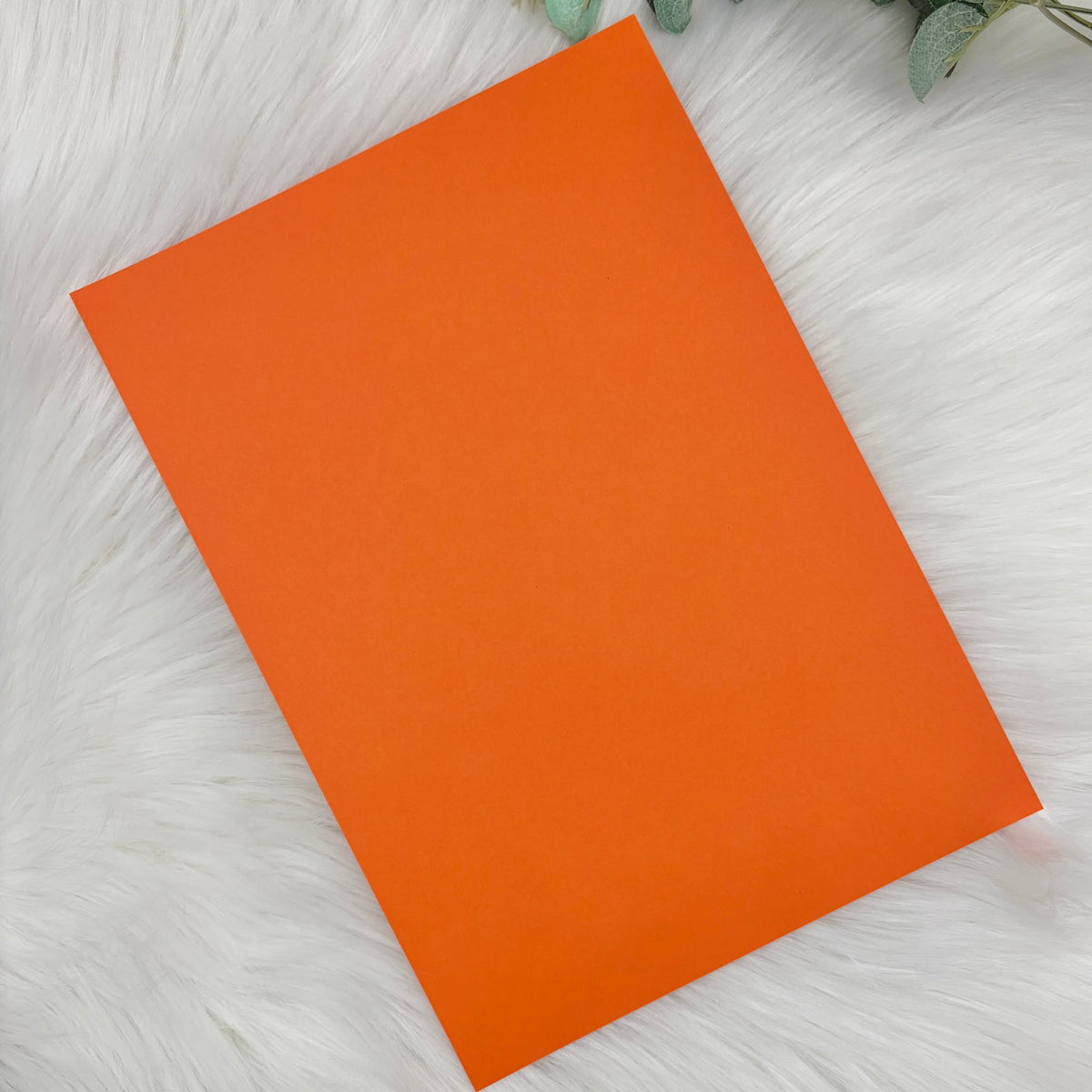 Mandarin Orange A4 Plain Coloured Cardstock | 240GSM