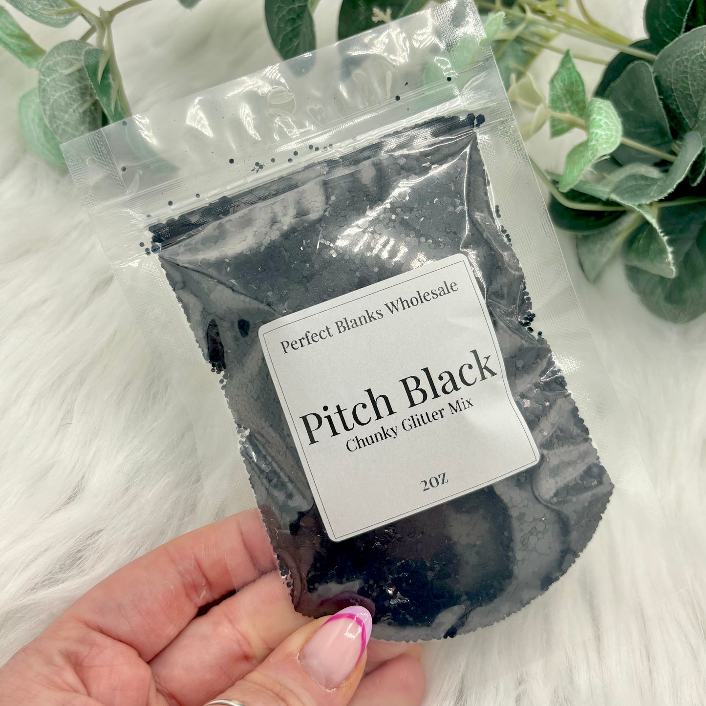 Pitch Black - Chunky Glitter Mix