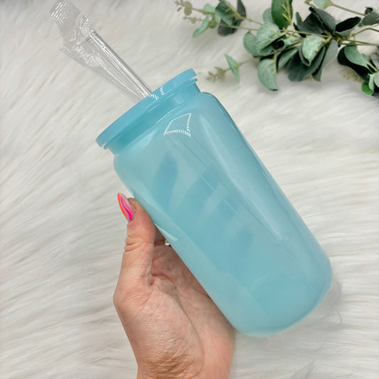 16oz Plastic Libby Can - Solid Baby Blue
