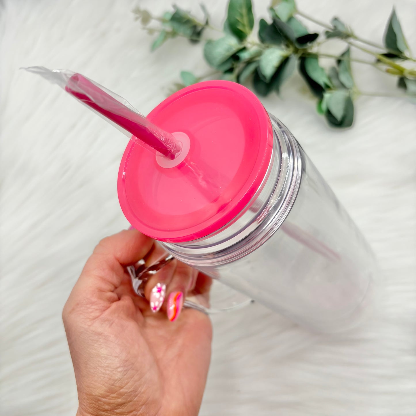 Acrylic Handled 16oz Snowglobe