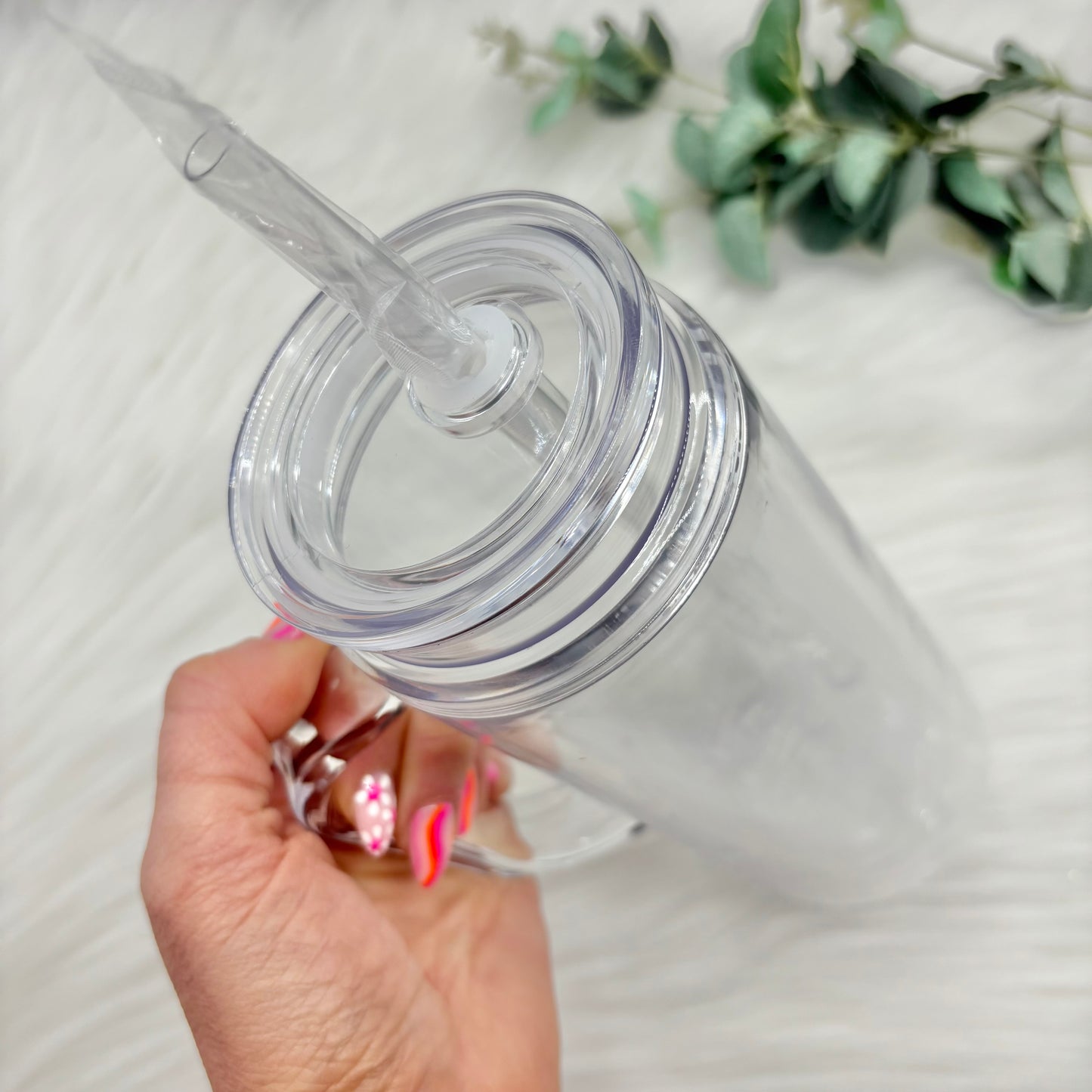 Acrylic Handled 16oz Snowglobe