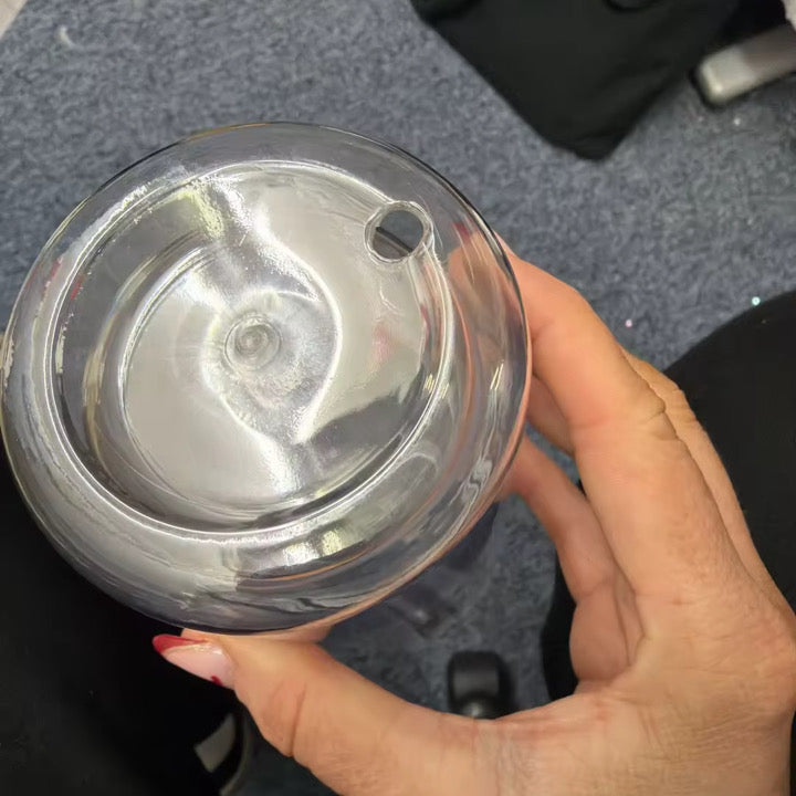 Imperfect 16oz Double Walled Acrylic Libby Snowglobe - please read description.