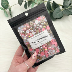 Neapolitan - Pearl and Rhinestone mix