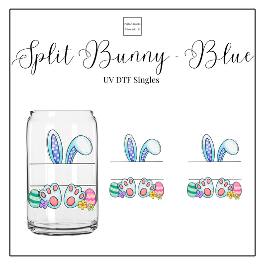 Split Bunny - Blue UV DTF Singles