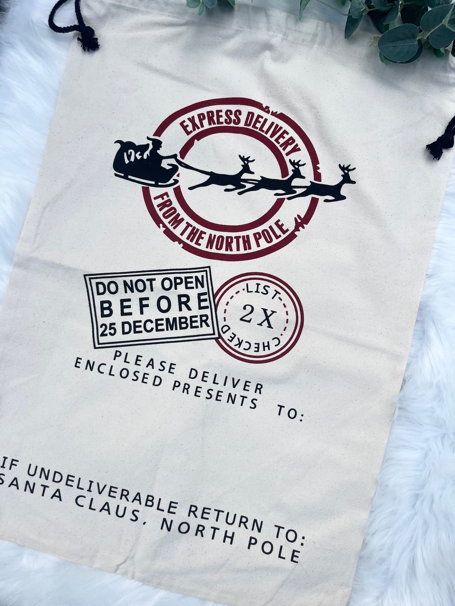 Express Delivery Style Christmas Sack