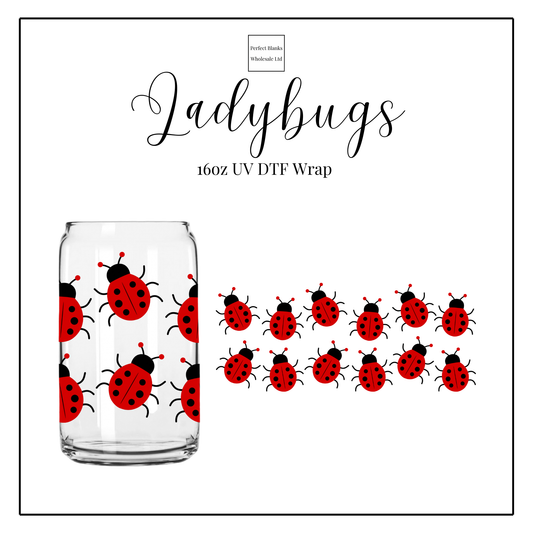 Ladybugs 16oz UV DTF