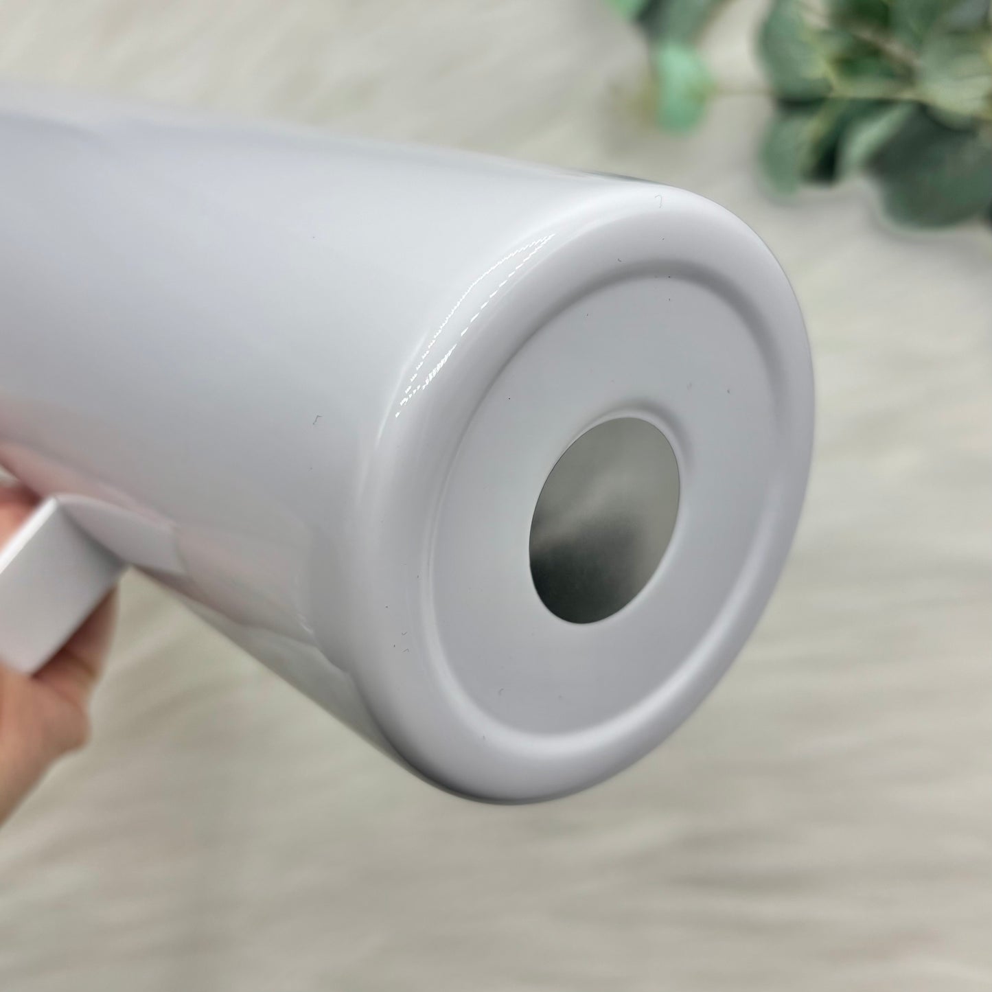 20oz Handled Sublimation Tumbler - White