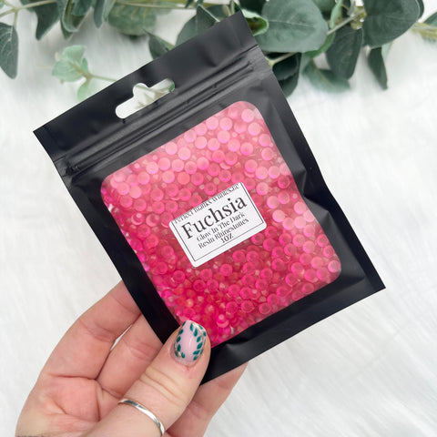 Fuchsia Glow in the Dark Rhinestones - 5mm