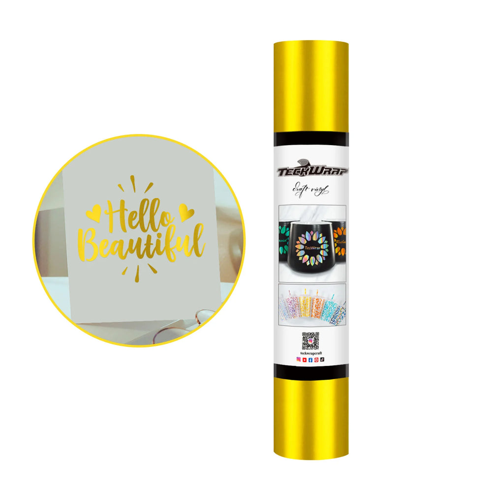 TeckWrap Metallic Gold Passion Satin Chrome Adhesive Vinyl