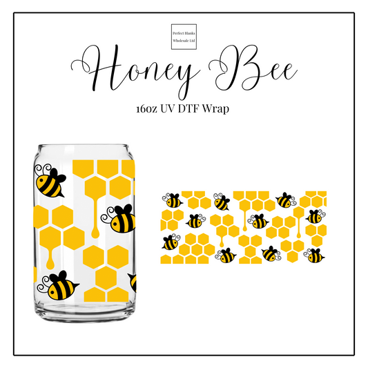 Honey Bee 16oz UV DTF