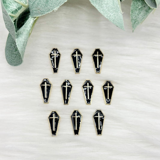 Metal Coffins - 10 Pack of Cabochons