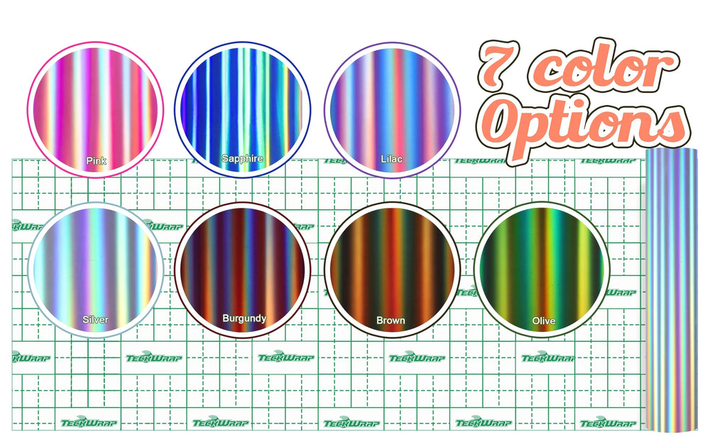Teckwrap Bubble Free Holographic Dark Grey Glossy Rainbow Adhesive Vinyl