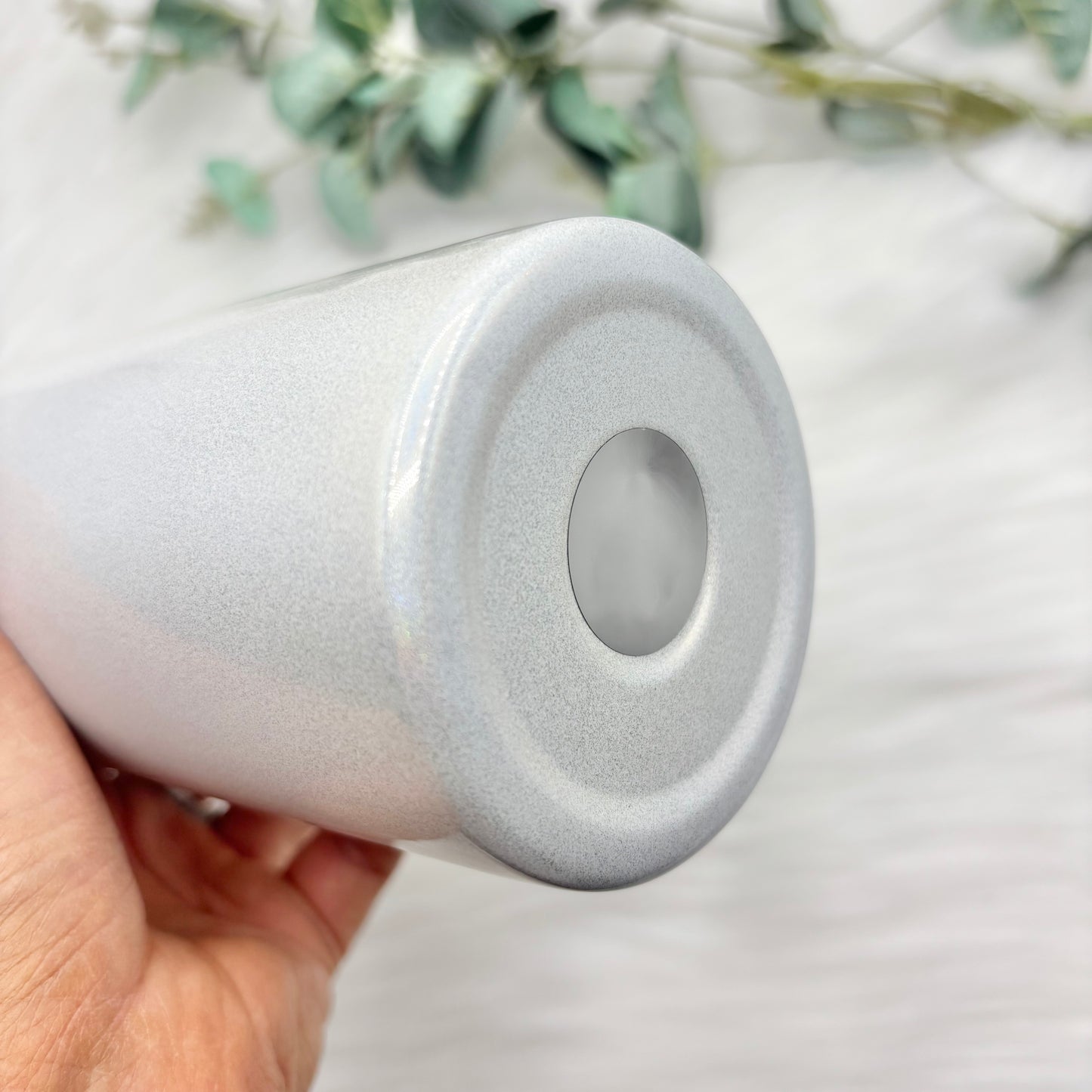 20oz Sublimation Straight  Skinny Tumbler - White Shimmer
