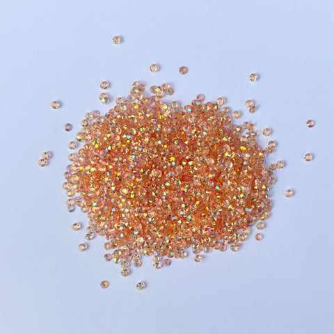 Peach AB Transparent Resin Rhinestones - 3mm