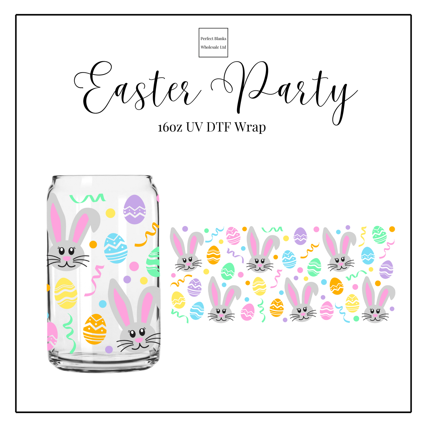 Easter Party 16oz UV DTF