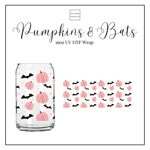 Pumpkins & Bats 16oz UVDTF
