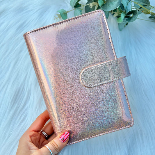 A6 Rose Gold Sparkle Budget Binders / Organiser