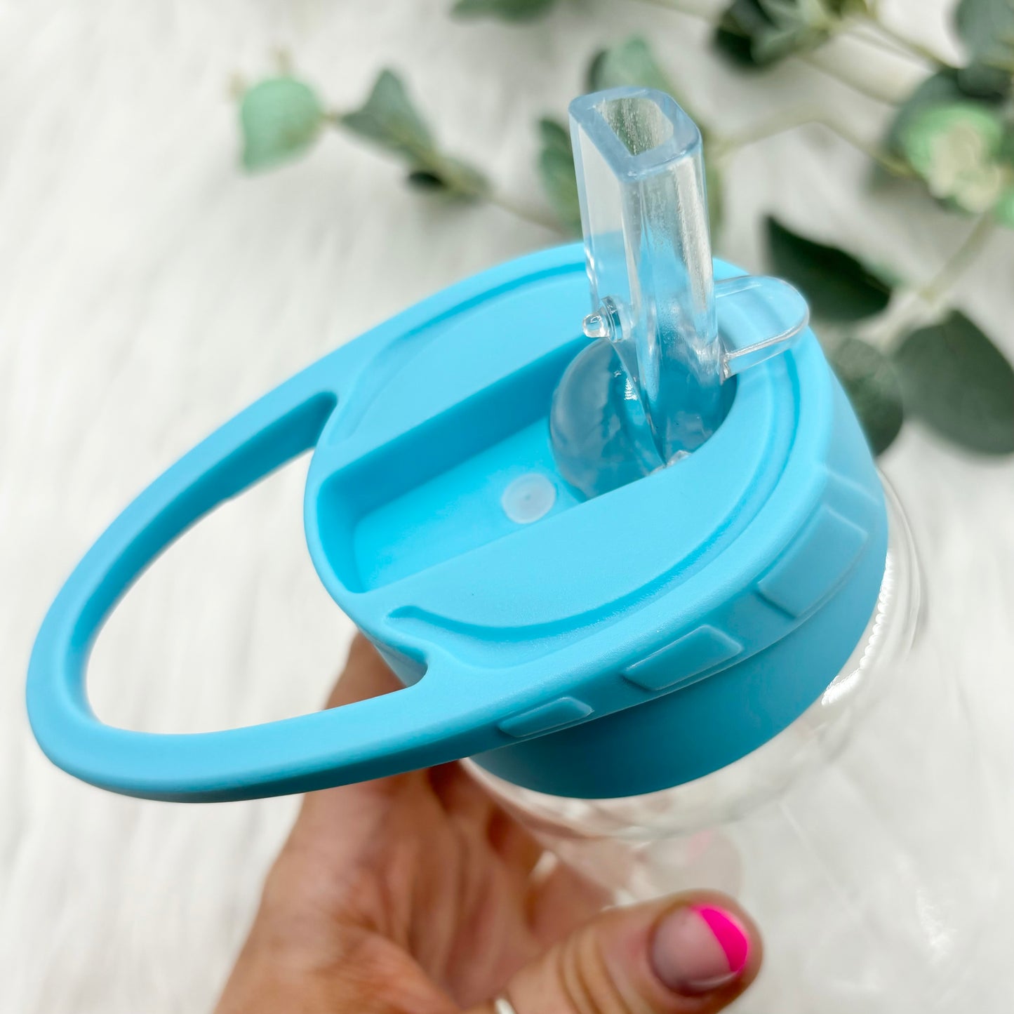 10oz Double Walled Flip Lid Plastic Water Bottle