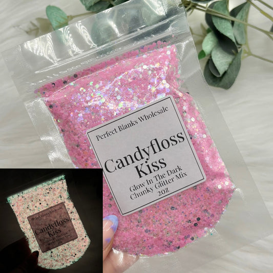 Candyfloss Kiss - Chunky Glow In The Dark Glitter