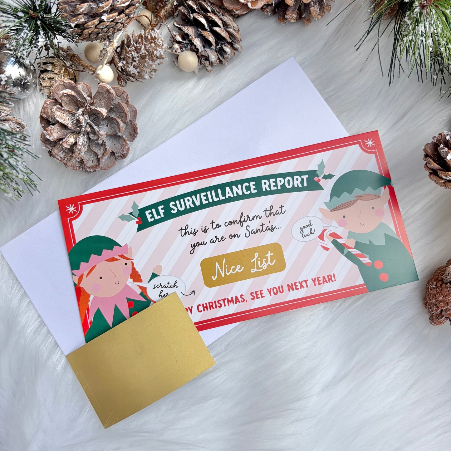 Elf Scratch Off Nice List Certificate