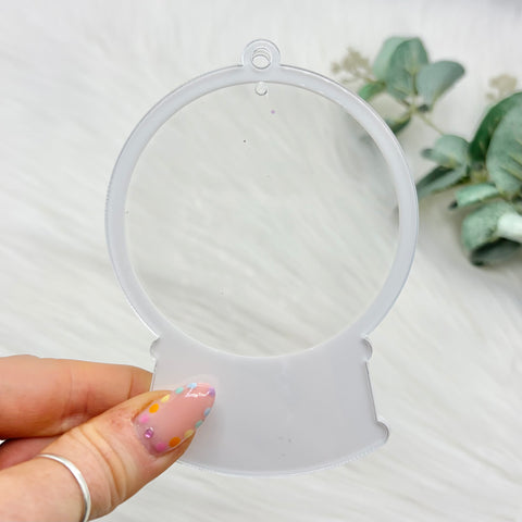 Snowglobe Acrylic Snowglobe Christmas Decoration - White